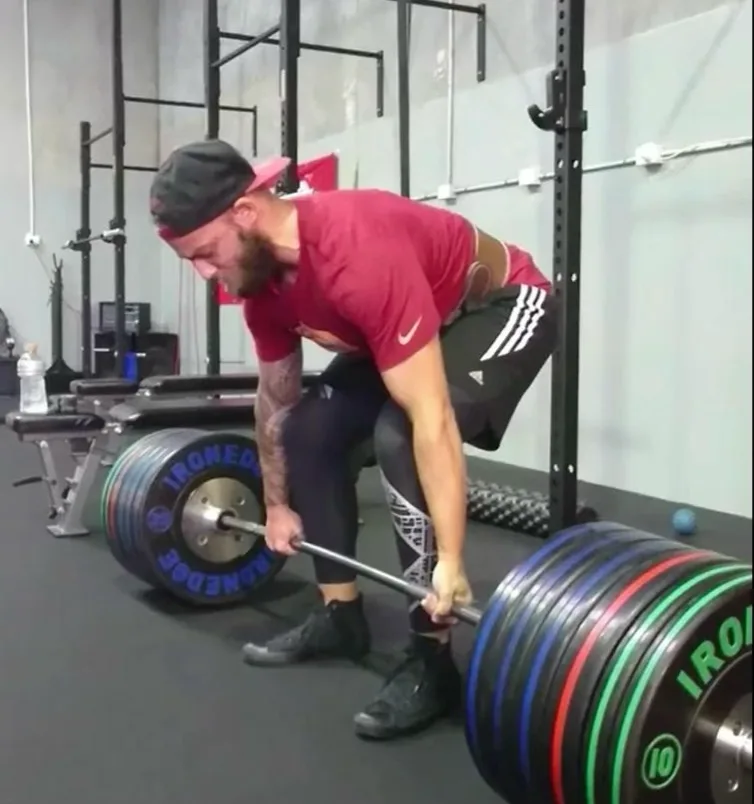 Josh performing the conventional deadlift