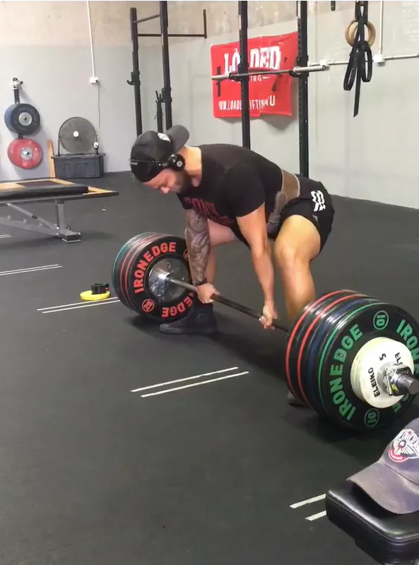 Josh performing the sumo deadlift